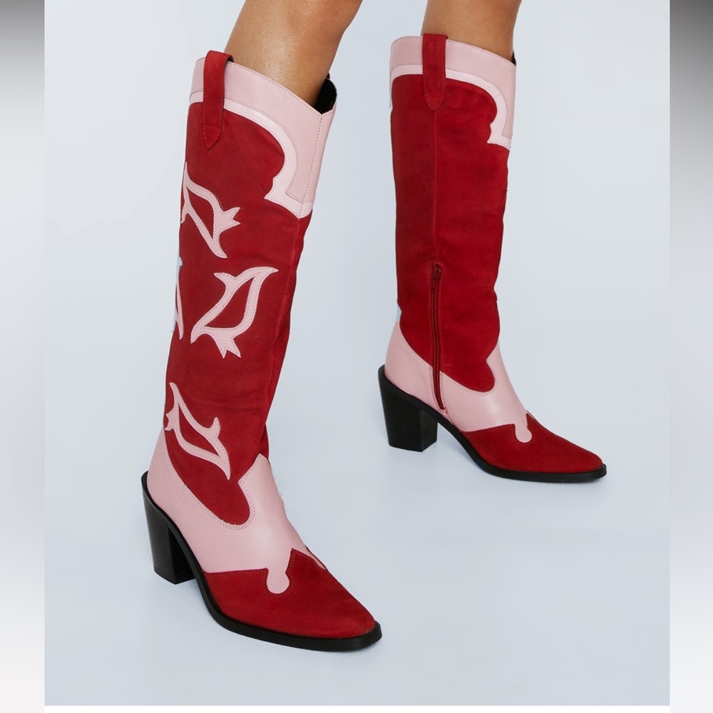 Pink & red Cowboy Boots